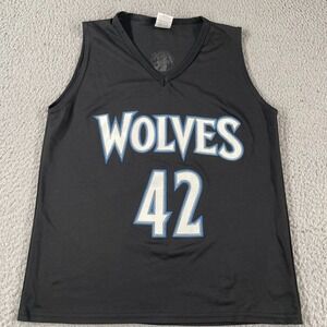 Minnesota Timberwolves Youth Size 18-20 Lightweight Black Jersey #42 Kevin Love